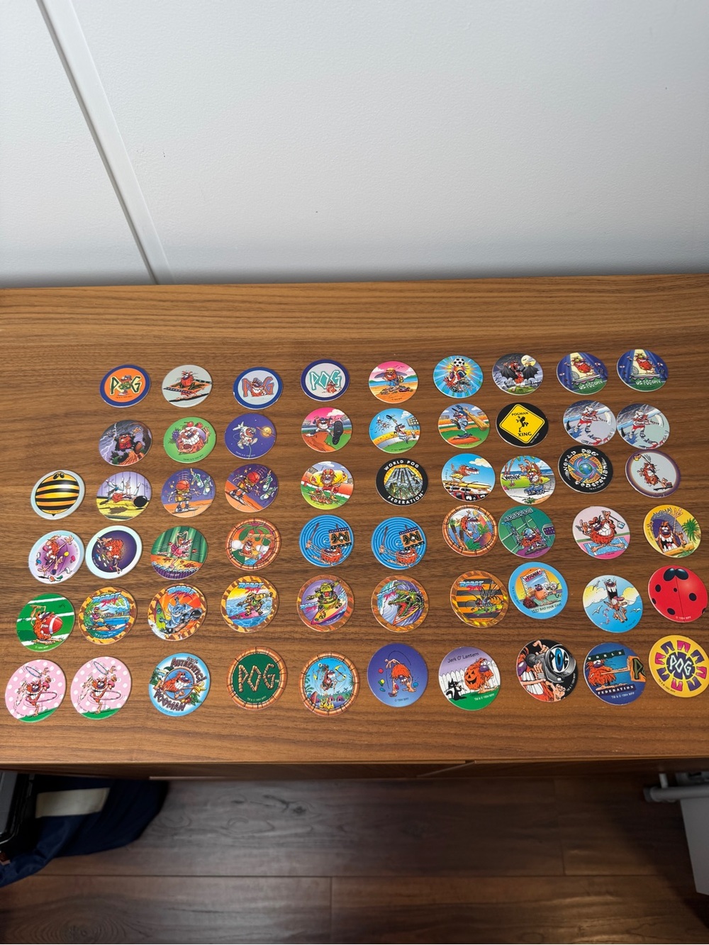 30 Pog Game Disc Set — Colorful Multicolor Collectible Pogs